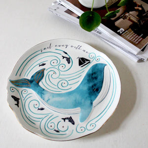 By The Sea Whale Plate