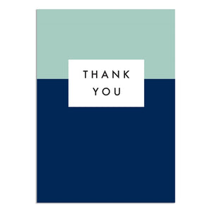 Thank You - pack of 8 mini cards - Navy Mint