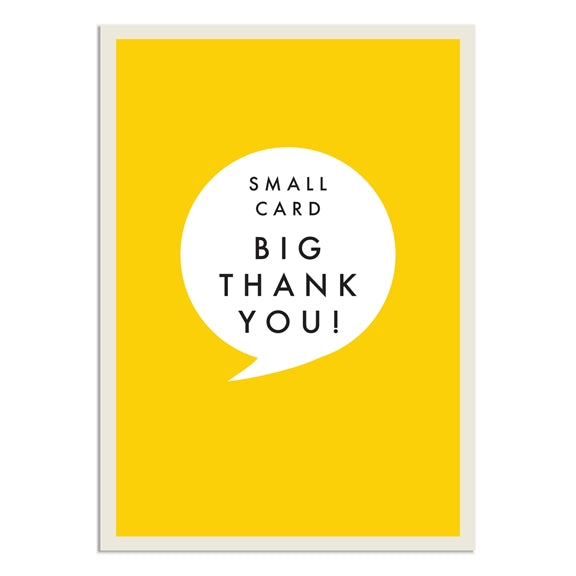 Small Card Big Thank You - pack of 8 cards