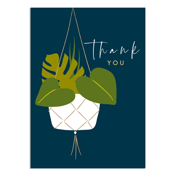 Thank You - pack of 8 mini cards - Hanging Plant