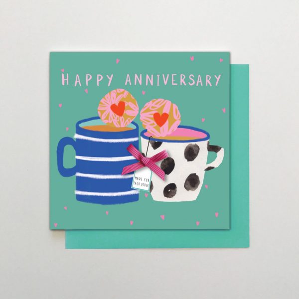 Happy Anniversary - mugs and biscuits