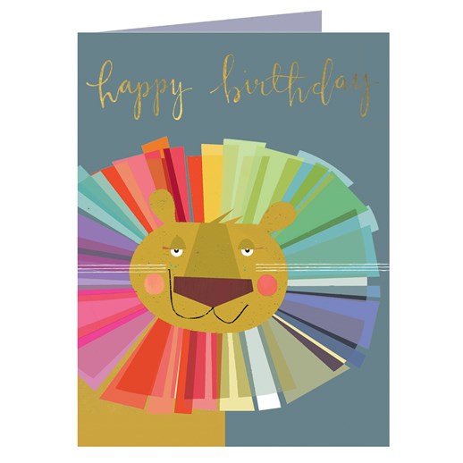 Lion birthday mini card