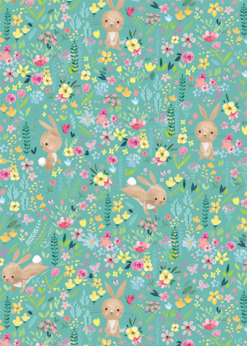 Bunny Meadow wrapping paper
