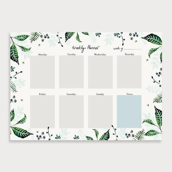 Foliage A4 Weekly Planner Pad
