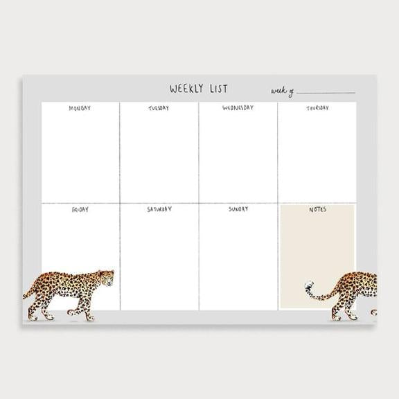 Leopard A4 Weekly Planner Pad