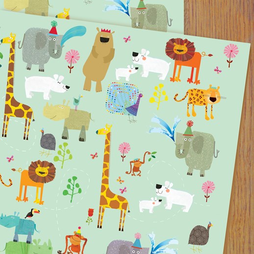 Animals wrapping paper