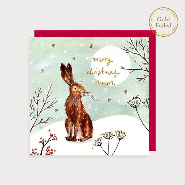Christmas Card Mum Hare