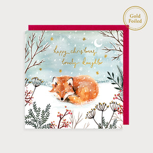 Christmas Card Daughter Sleeping Fox