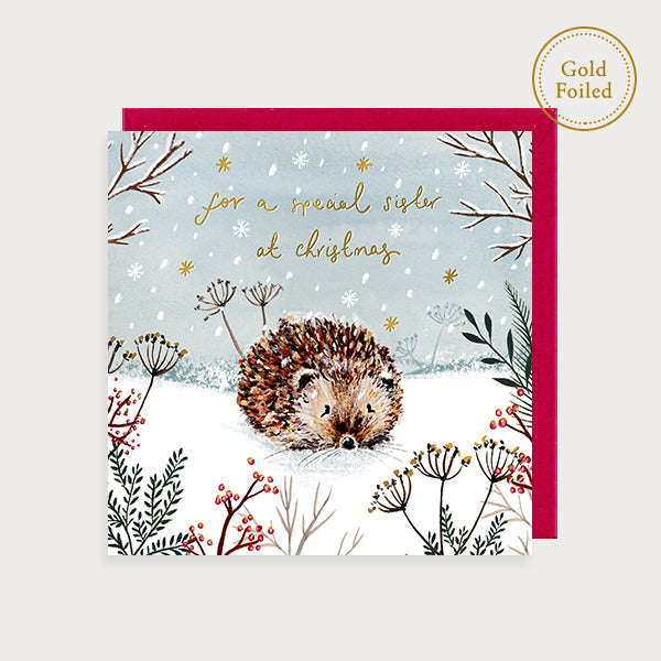 Christmas Card Sister Hedgehog