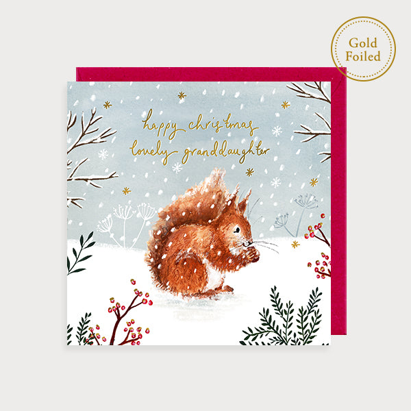 Christmas Card Granddaughter Squirrel