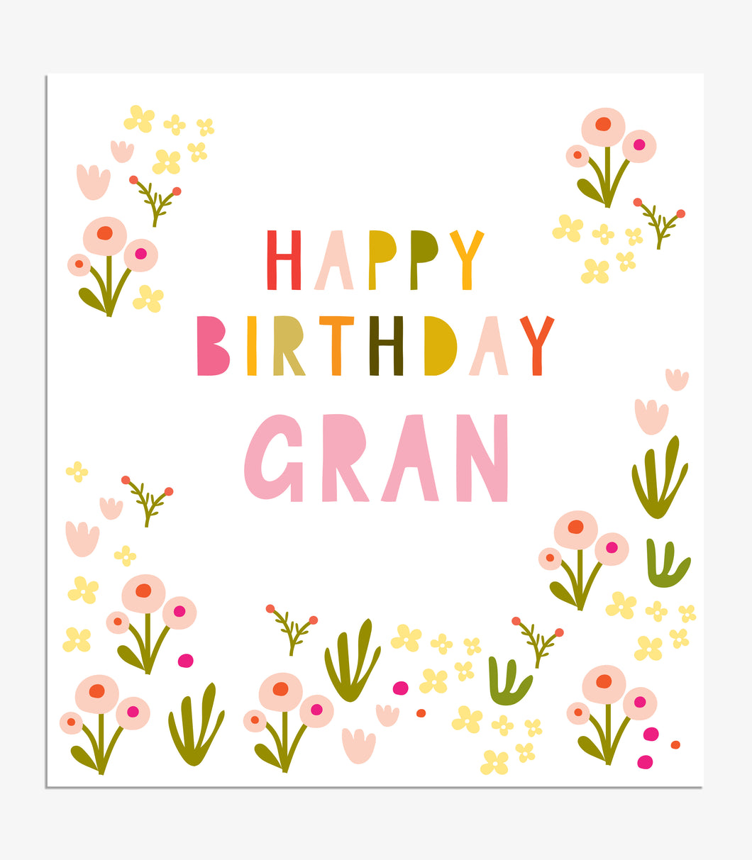 Happy Birthday Gran Floral