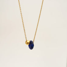 Load image into Gallery viewer, Abacus deep blue and gold necklace
