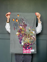 Load image into Gallery viewer, Autumn blooms tea towel
