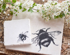 Bumble Bee natural marble stone coaster