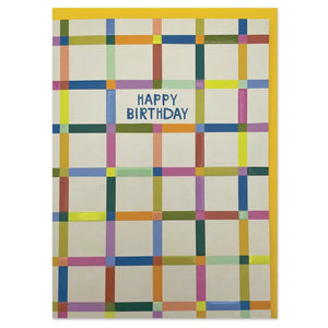 'Happy Birthday' modern check card