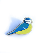 Load image into Gallery viewer, Bluetit wooden pin badge
