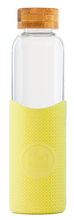 Load image into Gallery viewer, Reusable Glass Bottle 550ml Yellow - Sun is Shining
