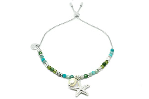 Paradise Bay silver starfish charm bracelet