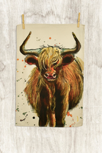 Load image into Gallery viewer, Tea towel - Highland Cow
