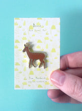 Load image into Gallery viewer, Deer enamel pin badge
