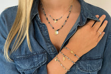 Load image into Gallery viewer, Tala Charm Denim Gemstone Beaded Necklace
