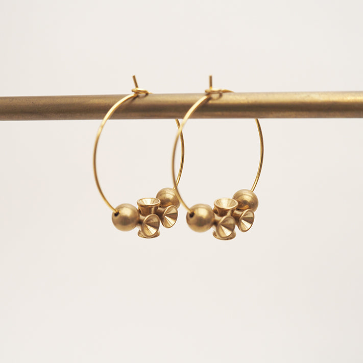 Abacus Diabolo hoop earrings