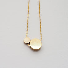 Load image into Gallery viewer, Small and Large Brass Discs necklace
