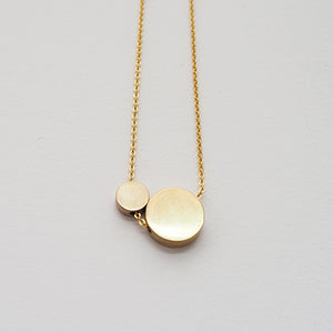 Small and Large Brass Discs necklace