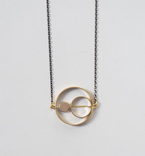 Load image into Gallery viewer, Brass rings within rings necklace
