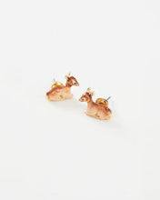 Load image into Gallery viewer, Fable Enamel Fawn stud earrings
