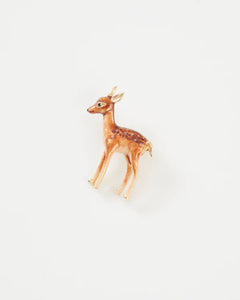 Enamel Fawn Brooch