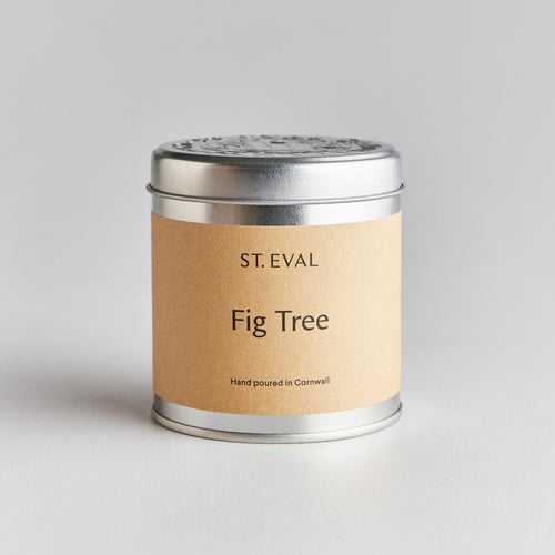 A fig tree St Eval tinned candle from Edinburgh gift shop, Pippin.
