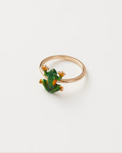 Enamel Frog Ring