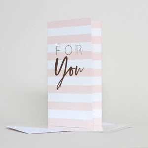 For You - pink stripe - Gift Wallet