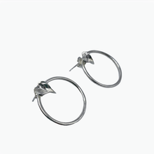 Load image into Gallery viewer, Heart Hoop Studs
