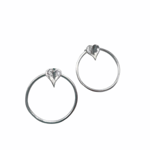Load image into Gallery viewer, Heart Hoop Studs
