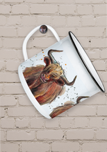 Load image into Gallery viewer, Highland Cow Enamel Mug

