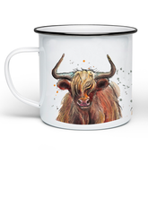 Load image into Gallery viewer, Highland Cow Enamel Mug

