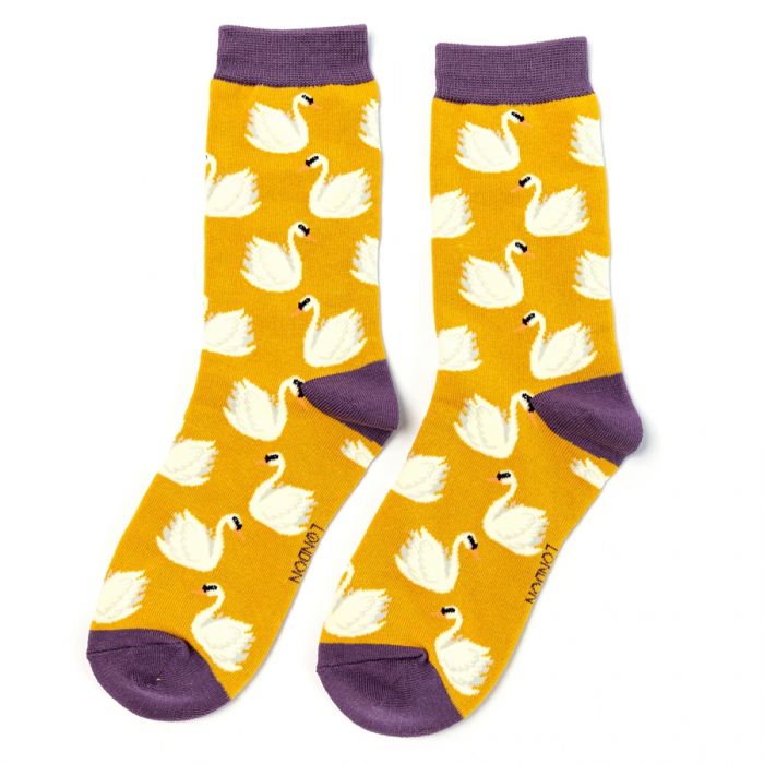 Swans ladies socks yellow
