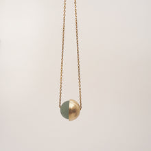 Load image into Gallery viewer, Brass Cup and Aventurine Bead necklace
