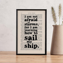 Load image into Gallery viewer, I Am Not Afraid Of Storms - book page print
