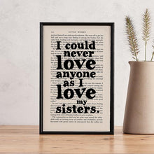 Load image into Gallery viewer, I Love My Sisters - book page print
