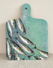 Load image into Gallery viewer, Chopping Board (small) Mackerel Shoal
