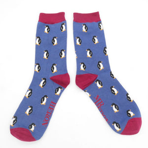Mr Heron penguin socks blue