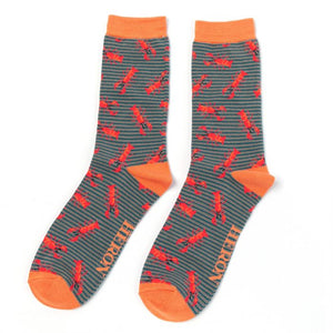 Mr Heron Lobster mens socks grey
