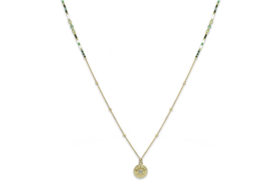 Jarina Green Beaded Necklace