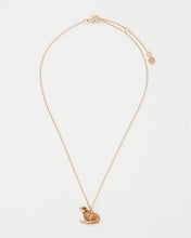 Load image into Gallery viewer, Enamel Otter short gold necklace
