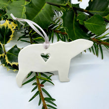 Load image into Gallery viewer, Polar Bear Porcelain Christmas Decoration
