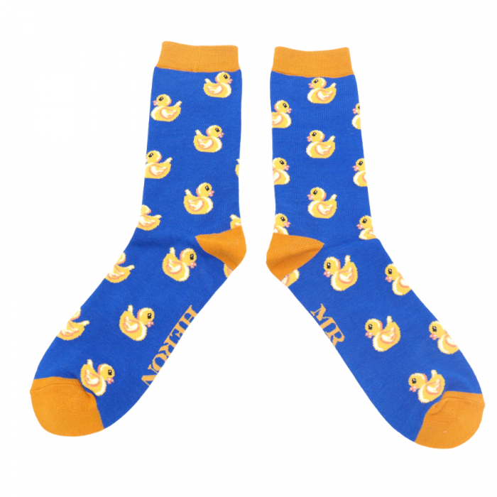 Mr Heron Rubber Ducks mens socks royal blue