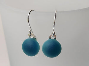 Sea Blue glass drop earrings